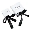 Caja Plegable con Tapa de Cinta Caja de Empaque para Joyería Caja de Empaque con Lazo Caja para Joyería de Collar, Anillo, Reloj Se Puede Añadir Logo