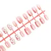 Céu Estrelado Rosa e Sonhador Diamante Cintilante Olho de Gato Simples High-End Adesivo Removível Estilo Feminino Elegante Unhas Usáveis 30 Peças