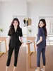 Nueva Chaqueta de Traje de Manga Corta de Verano para Mujer, Atuendo Formal Profesional, Traje de Tres Piezas de Cuello Blanco de Alta Gama para Oficina, Alta Gama
