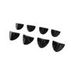 Fábrica en stock rincón de accesorios para equipaje rincón con forma de abanico negro pulverización de polvo rincón con forma de abanico negro protector de esquina de caja de aluminio