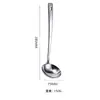 Escorredor em Forma de Coração Aço Inoxidável 304 Colher para Sopa Espessada e Aprofundada Colher de Cozinha Colher com Cabo Longo Cozinha Doméstica Colher para Panela Quente
