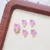 Verano Lindos Estéreo Helado Dibujos Animados Accesorios para Uñas Cono Uñas Portátiles Accesorios para Uñas Diamantes de Resina