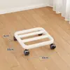 Carro de placa de hierro, carrito tortuga, plataforma larga móvil con ruedas universales, mini remolque para transportar mercancías, polea deslizante, forma redonda