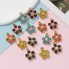 Estilo Coreano Ponto Diamante Flor Patrão Pingente Colorido Flor Colar Pulseira Acessórios de Cabelo Pingente DIY Liga Acessórios de Joias