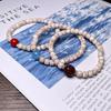 Pulseira de Joias com Contas Culturais Bodhi Estrela Branca Lua Bodhi Jade Branco Bodhi Ágata Lótus Água-marinha