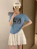 Loja Física Shisanxing de Guangzhou Fonte Camiseta de Algodão 220 Fios para Mulheres, Top de Manga Curta Direto da Fábrica, Fornecimento Exclusivo da Segunda Remessa de Verão