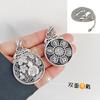Colgante de plata de ley hueca de seda vintage S999 estilo étnico mantra de seis palabras calabaza carácter fu Colgante de collar para mujer