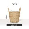 Maceta nórdica de paja para flores, cesta de ratán portátil, creativa, tejida, verde, con arreglo floral de rábano, planta verde, maceta pastoral, decoración del hogar