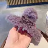 Presilha de Cabelo de Pelúcia para Mulheres 2025 Novo Estilo High-End Outono e Inverno Grande Grampo de Tubarão para Cabelo Grosso Acessório de Cabelo