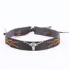 Sombrero Transfronterizo Cabeza de Vaca Cinturón Decorativo Estilo Étnico Retro Cuero PU Remache Cinturón Tejido a Mano Accesorios para Sombrero Vaquero