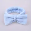 Diadema de coral europeo y americano con lazo para lavar la cara y el cabello, banda cruzada con estampado de leopardo y lunares para maquillaje y baño para mujeres
