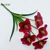 Nueva Tela de Impresión 3D Flor de Simulación de Boda Flor de Casa Orquídea Red Popular Flor de Jardín de Monet Material 5 Cymbidium