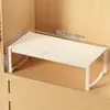 Armário Expansível Prateleira em Camadas Organizador de Armazenamento Gabinete Rack de Armazenamento Deslizante Divisor de Roupeiro Prateleira em Camadas
