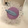Diadema sombrero de malla para cumpleaños de pequeña princesa, fiesta infantil, bola de pelo de caramelo, corona de pelo, diadema de dopamina arcoíris, femenina