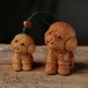 Sândalo vermelho sândalo escultura bonito contas soltas DIY pingente acessórios pulseira colar contas acessórios celular corrente jóias
