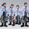 Roupas Infantis Tendência Street Dance Hip Hop Estilo de Rua Camisa para Meninos e Meninas Jovem Legal Bonito Roupa para Apresentação de Dança Hip Hop Fashion