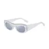Gafas de Sol Estilo Ojo de Gato Europeas y Americanas para Hombres y Mujeres, Montura Pequeña Personalizada, Patillas Anchas, Gafas de Sol con Protección UV, Tendencia Marca Grande, Transfronterizo