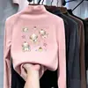 Camiseta térmica de forro polar con cuello alto medio para niños, top casual de manga larga para niñas, ropa interior cálida para otoño e invierno, adecuado para niños pequeños y niños pequeños