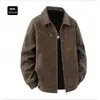 Jaqueta Masculina de Exportação 2026, Novo Estilo Primavera e Outono, Gola Reversível, Caimento Solto, Jaqueta Workwear, Top Casual Tendência Retrô