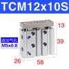 Cilindro Airtac de tres ejes TCM6/10/12/16X10X20X30X40X50S cilindro pequeño de tres ejes de alto empuje