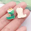 Serie de Festivales Irlandeses Accesorios de Joyería de Esmalte de Dibujos Animados DIY Colgante Individual Trébol Verde Charm para Pulsera