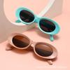 24 nuevas gafas de sol de estilo coreano con montura ovalada pequeña, de alta calidad y estilo de marca, para damas, de comercio exterior.