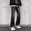 Pantalones vaqueros para hombre directo de fábrica, estilo fino primavera/verano, pantalones con vibra americana, elásticos, corte ajustado, pierna recta, ligeramente acampanados