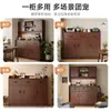 Mueble de té para sala de estar, aparador independiente multicapa para uso doméstico, estante de almacenamiento integrado montado en la pared, estante multifuncional para rincón de café
