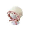 Gorro de Bebé Estilo Otoño e Invierno Princesa Súper Lindo Gato Niña Cálido de Lana con Lazo Protección para los Oídos para Bebés Niñas