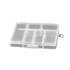 Caja Transparente de Plástico PP con 6 Compartimentos Fijos y Diversos Pequeños para Joyería, Anillos, Pendientes, Accesorios Electrónicos y Almacenamiento de Cuentas