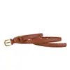 Nuevo al por mayor para mujer Hebilla de pasador Cinturón delgado de cintura Moda Minimalista Decorativo Versátil Ceñidor de cintura Pequeño Cinturón de cuero Retro En stock