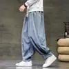 Novidade Outono/Inverno 2026 Estilo Chinês Masculino Calça de Veludo Cotelê Solta de Perna Larga Estilo Lanterna, Tamanho Grande com Cordão Calça Casual de Perna Reta