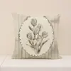 Nueva Funda de Almohada Floral Retro de Amazon Poliéster Versátil Cojín de Asiento para Interiores Decorativo para Sala de Estar Cojín de Sofá