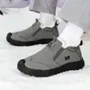 Nuevos Zapatos de Algodón de Invierno para Hombre Botines Cortos Cálidos con Felpa y Algodón Suela Gruesa Cómodos Botas de Nieve Cómodas Versátiles Botas de Algodón