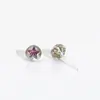 Brincos de Estrela de Cinco Pontas com Zircônia Incrustada em Resina, Brincos Perfurados, Não Precisa Remover, Brincos Coloridos da Moda com Zircônia, Atacado de Joias