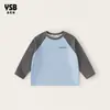 Ropa para niños Yingsibao, sudadera de manga larga raglán con bloques de color para niños, nuevo estilo de otoño para niños mayores