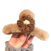Pinza de pelo de lana tejida a mano para mujer, estilo vintage de otoño e invierno, con diseño de tiburón dulce en la parte trasera de la cabeza.