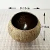 Fabricantes de cuencos de cáscara de coco al por mayor natural rojo neto Hainan creativo Vietnam cuenco de cáscara de coco viejo traje de cuchara fruta seca vela