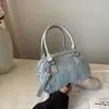 Bolso Pequeño Cuadrado Versátil Transfronterizo para Mujer 2025 Nuevo Bolso de Mano de Mezclilla con Lentejuelas Bolso de Hombro Cruzado Moderno para Viajes