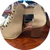 Zapatos de Tacón Grueso con Cremallera, Puntera Abierta, Talla Grande, Ante de Goma 414243