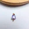 Acessórios para joias DIY cobre fundido cor dourada seção quatro cantos vidro duplo pendente popular brincos grampo de cabelo pingente