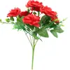 Primavera 7 rosas flores de simulación flores para sostener en bodas decoración de simulación de rosas ramo de flores artificiales rosas de simulación al por mayor