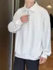 Suéter de Punto para Hombre Primavera 2025 Estilo Coreano Moderno Holgado Cuello Polo Versátil