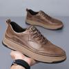 Zapatos de hombre Otoño 2024 nuevos zapatos casuales británicos zapatos de trabajo negros de suela gruesa de otoño para hombre marea una generación de cabello
