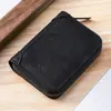 Nova carteira masculina curta estilo sanfona em couro PU, porta-cartões de grande capacidade, porta-cartões casual