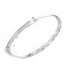 Pulsera Gestacional Plateada Brazalete Sólido Ajustable Push-Pull para Novia Regalo de San Valentín Cumpleaños Joyería al por Mayor