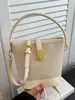 Bolsas de Mujer Transfronterizas 2026 Nueva Moda Primavera Tendencia Bolso de Mano Bolso Cubo Color Bloqueo Nicho Bolso de Hombro Cruzado
