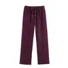 Conjunto de chaqueta larga de manga larga con cremallera, solapa, corte holgado y pantalones de pierna ancha con cintura elástica para mujer, 26 colores sólidos, nuevo para primavera y otoño