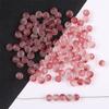 50 cuentas sueltas de vidrio transparente esmerilado en polvo dorado de dos piezas, hechas a mano, para collares, pulseras y pendientes, accesorios de fábrica.