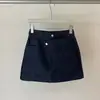 Mini Saia Jeans de Cintura Alta Estilo Coreano Hot Girl com Design de Bolso Irregular, Mini Saia Justa ao Corpo Anti-Exposição